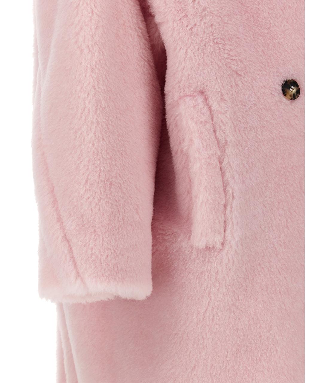 MAX MARA Розовое шерстяное пальто, фото 4