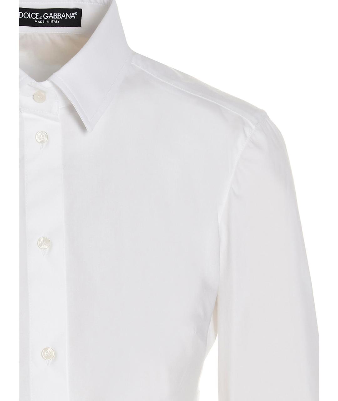DOLCE&GABBANA Белая хлопковая рубашка, фото 3