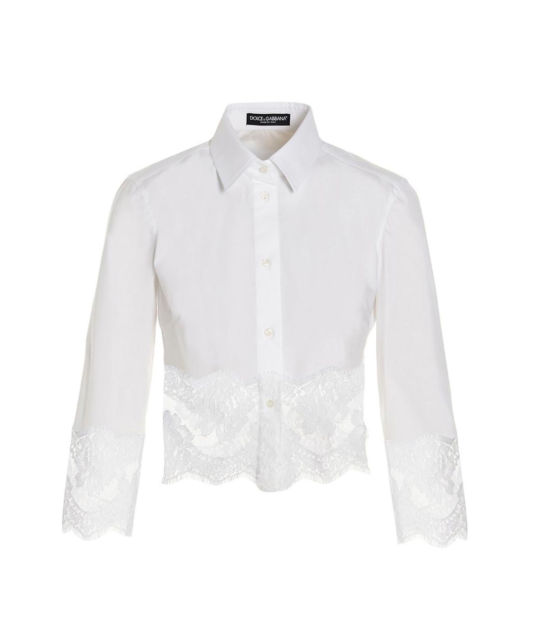 DOLCE&GABBANA Белая хлопковая рубашка, фото 1