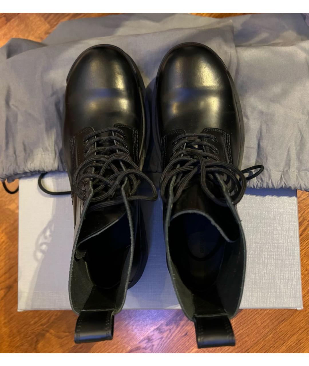 BALENCIAGA Черные кожаные высокие ботинки, фото 4