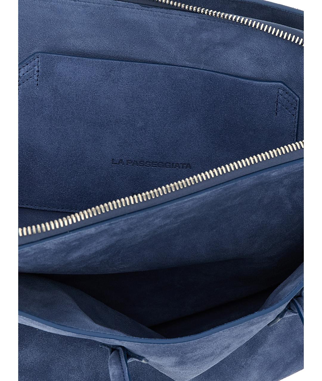 THE ATTICO Синяя замшевая сумка через плечо, фото 4