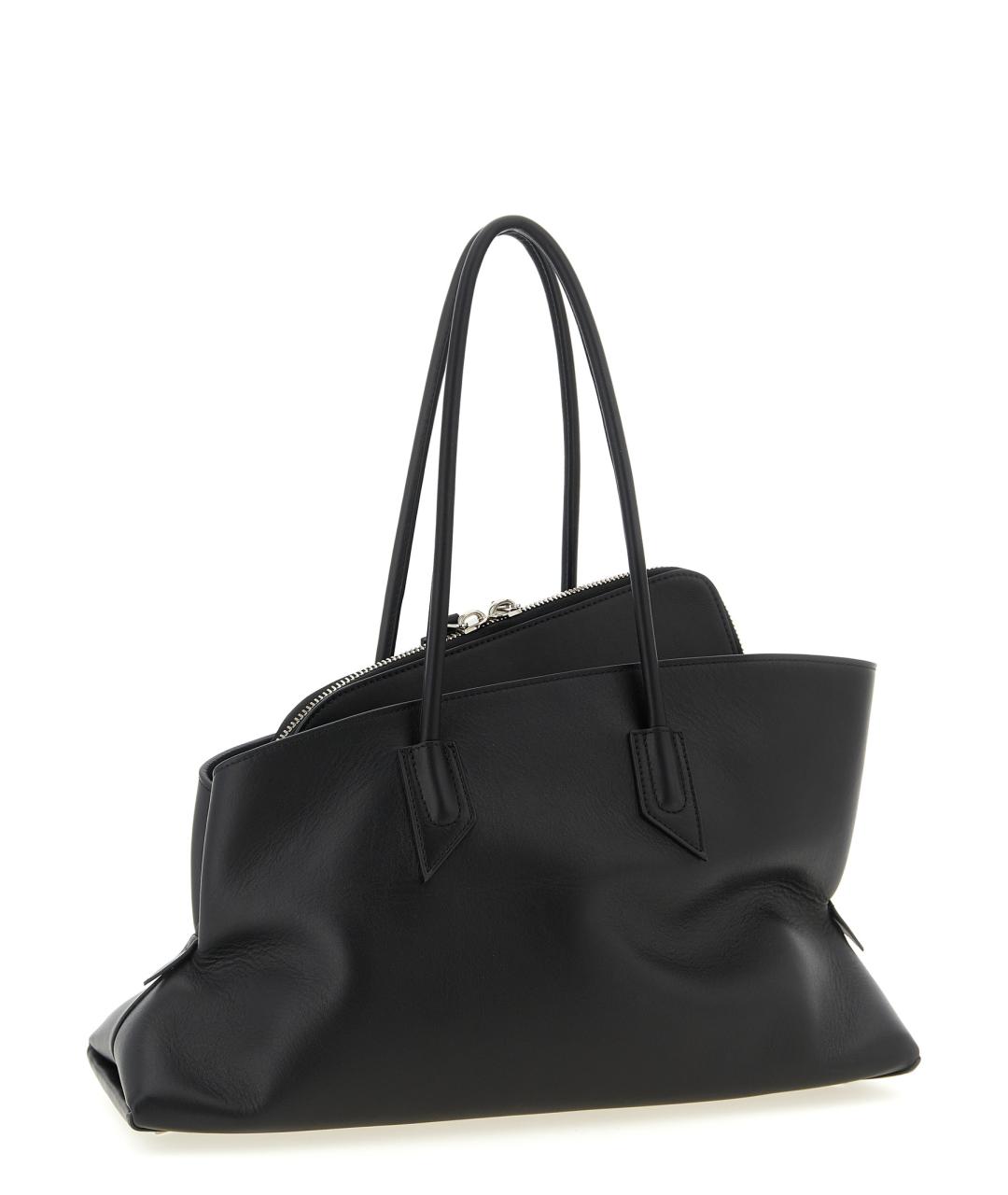 THE ATTICO Черная кожаная сумка через плечо, фото 2