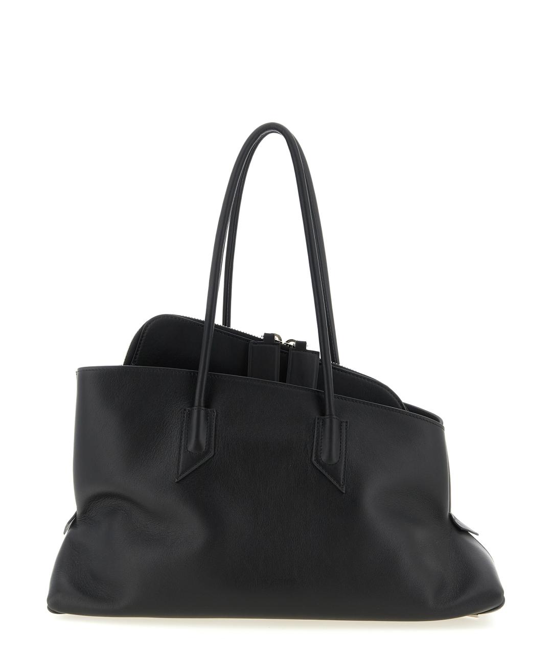 THE ATTICO Черная кожаная сумка через плечо, фото 1