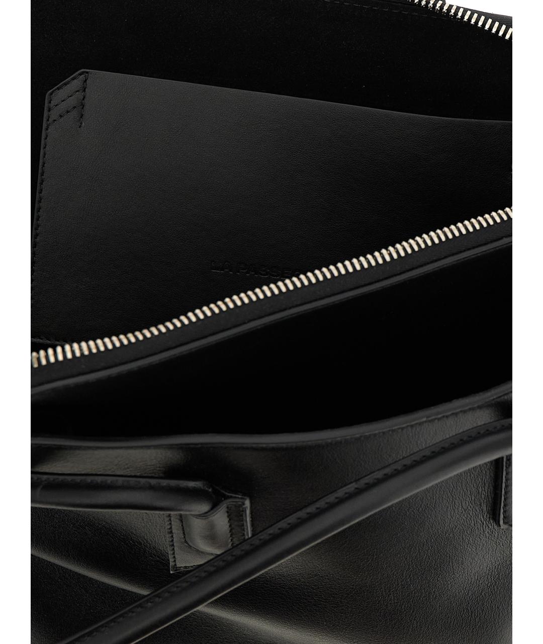 THE ATTICO Черная кожаная сумка через плечо, фото 4