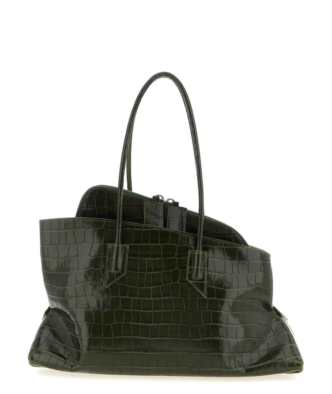 THE ATTICO Зеленая кожаная сумка через плечо, фото 1