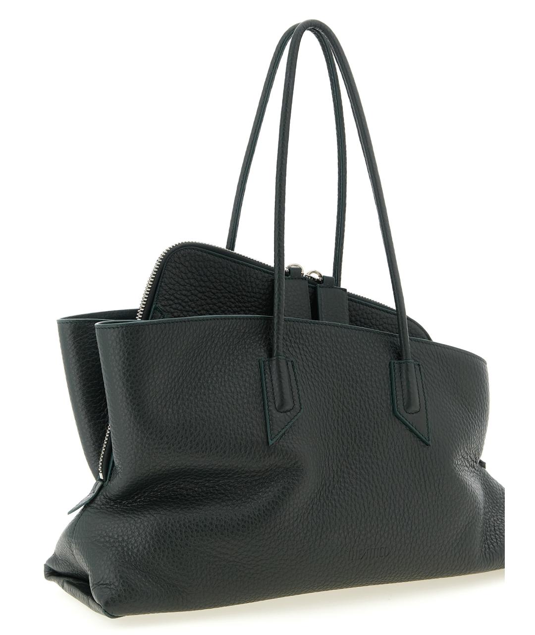 THE ATTICO Зеленая кожаная сумка через плечо, фото 3