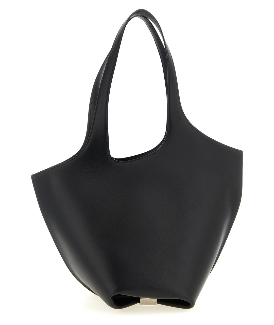 THE ATTICO Черная кожаная сумка через плечо, фото 2