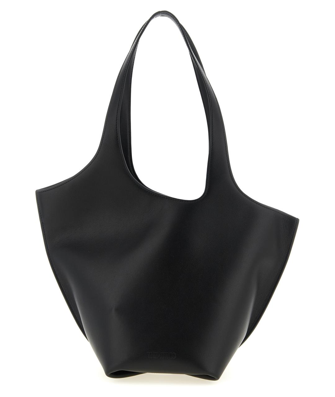 THE ATTICO Черная кожаная сумка через плечо, фото 1