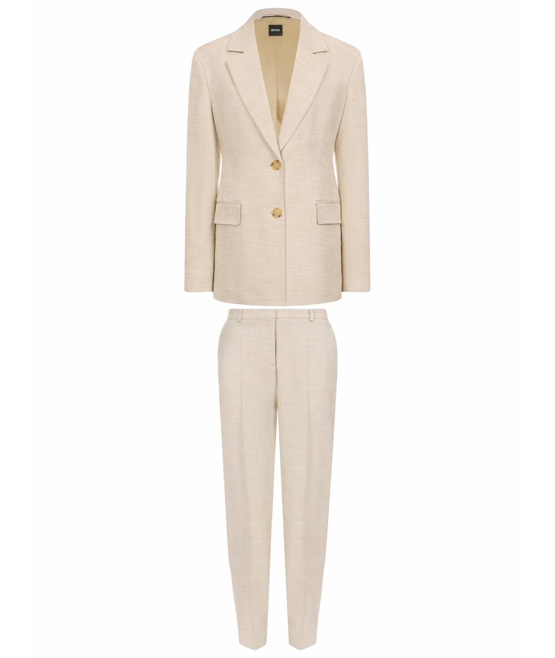 HUGO BOSS Бежевый вискозный костюм с брюками, фото 1