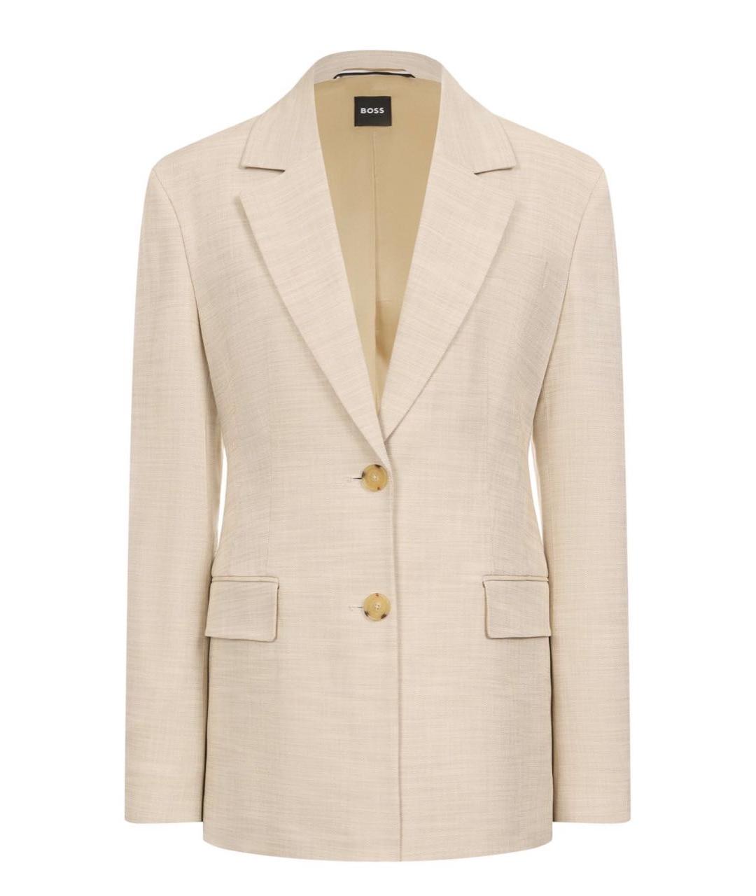 HUGO BOSS Бежевый вискозный костюм с брюками, фото 8