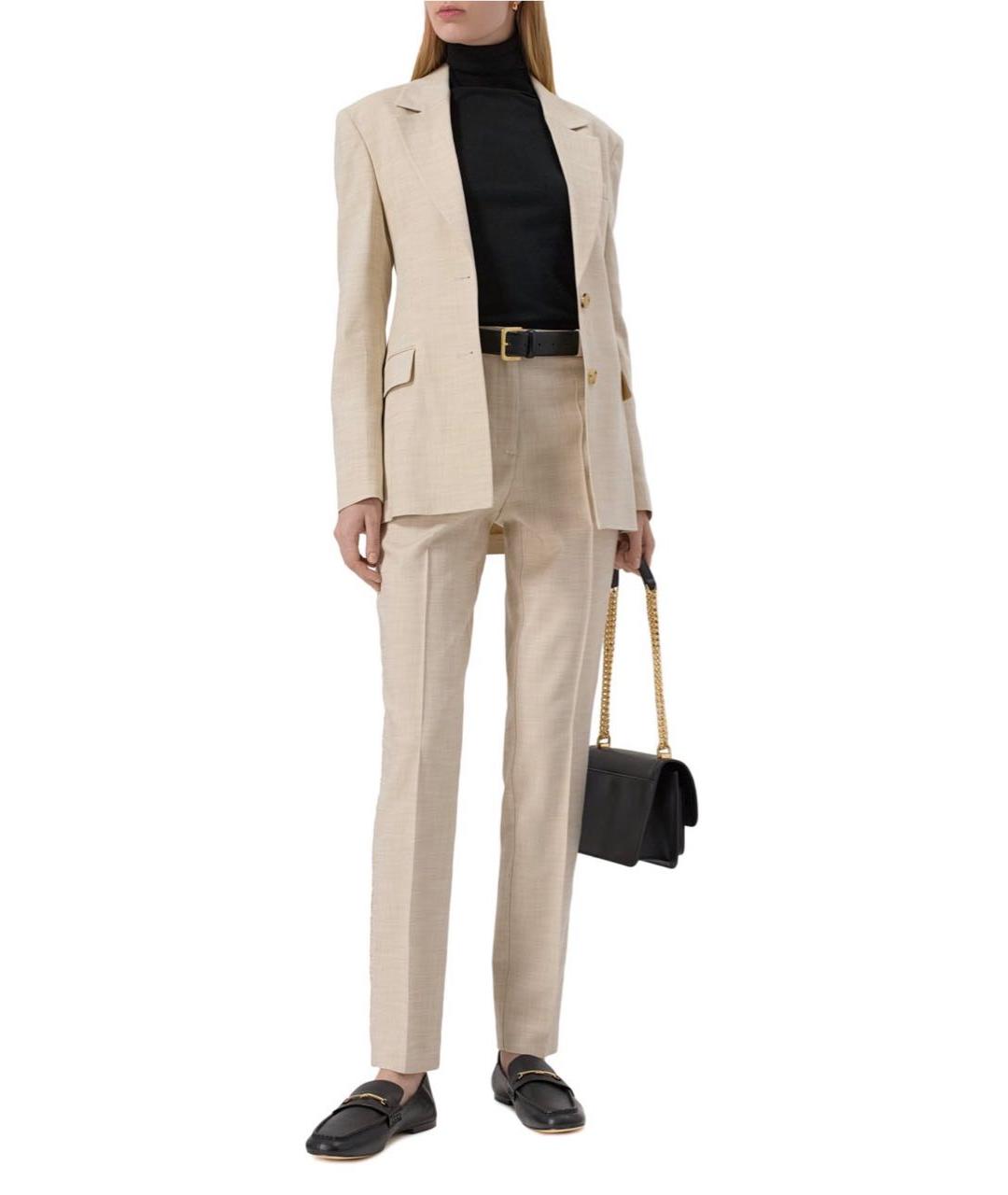 HUGO BOSS Бежевый вискозный костюм с брюками, фото 6