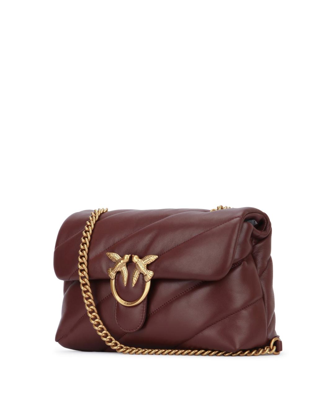 PINKO Коричневая кожаная сумка через плечо, фото 2