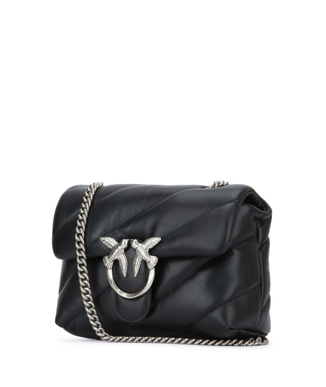 PINKO Черная кожаная сумка через плечо, фото 2