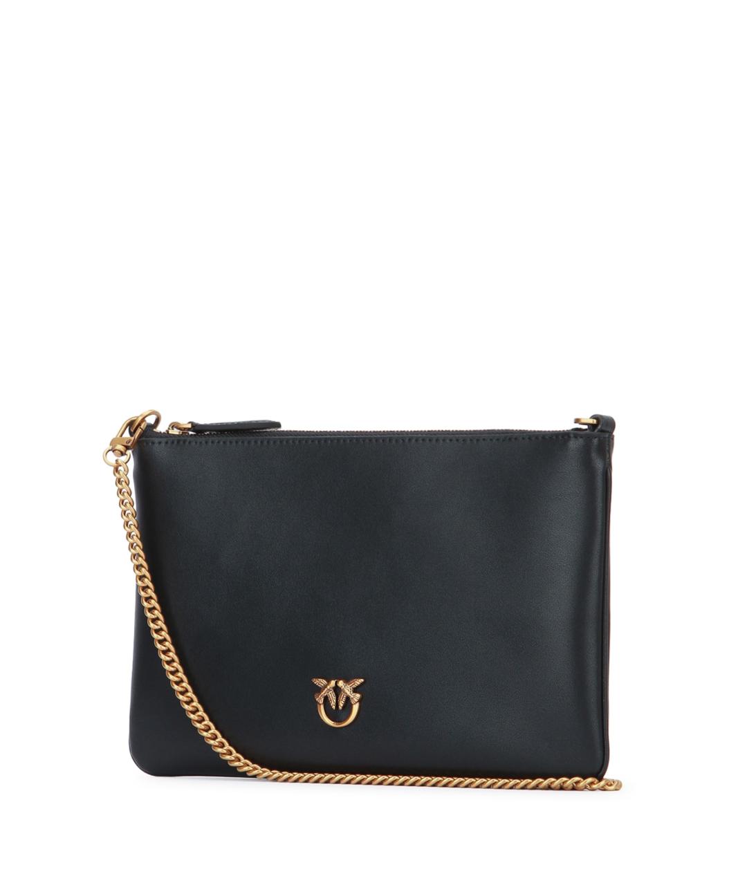 PINKO Черная кожаная сумка через плечо, фото 2