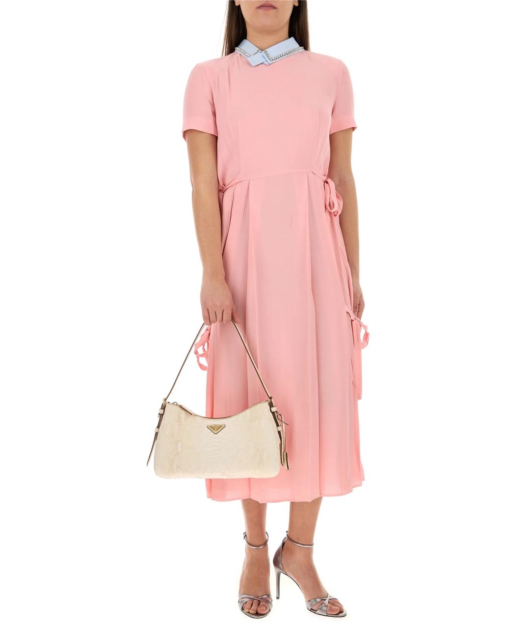 PRADA Белая сумка через плечо из экзотической кожи, фото 5