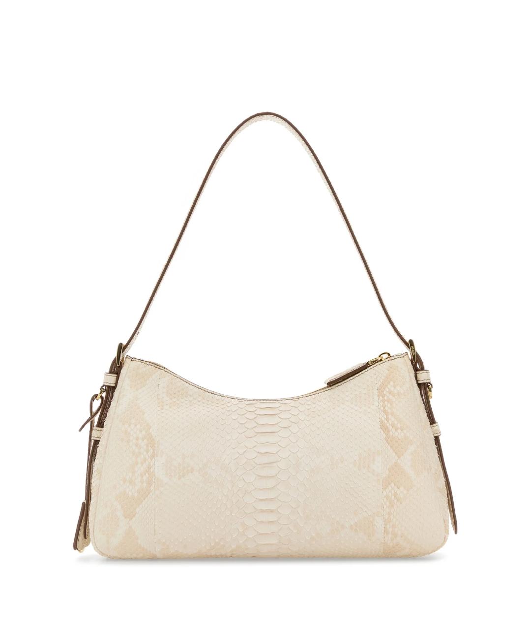PRADA Белая сумка через плечо из экзотической кожи, фото 3
