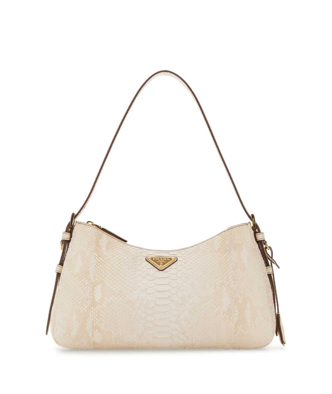 PRADA Белая сумка через плечо из экзотической кожи, фото 1
