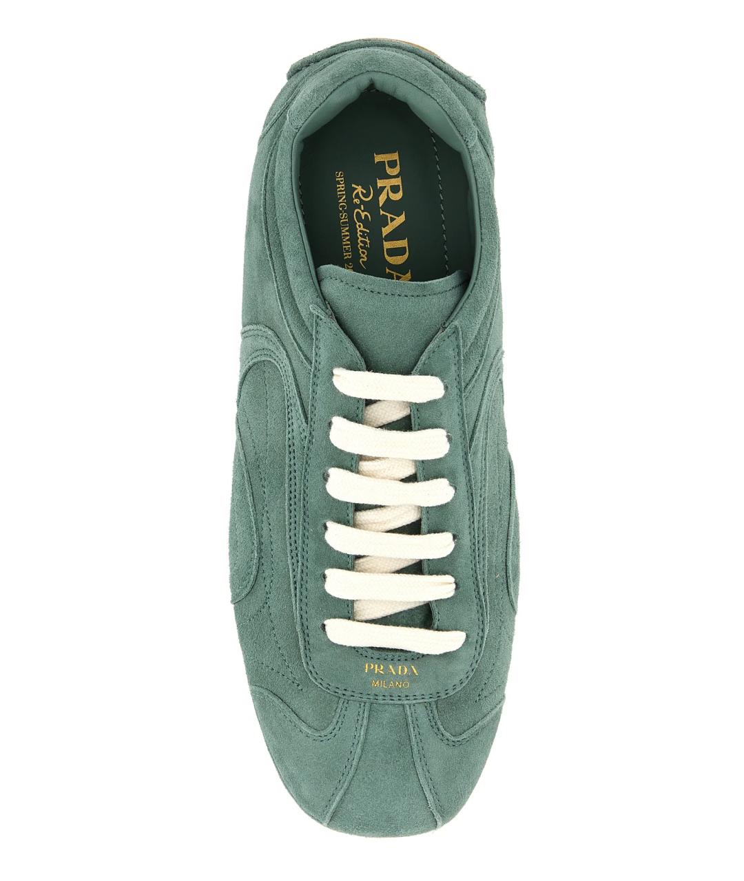 PRADA Зеленые замшевые кроссовки, фото 4