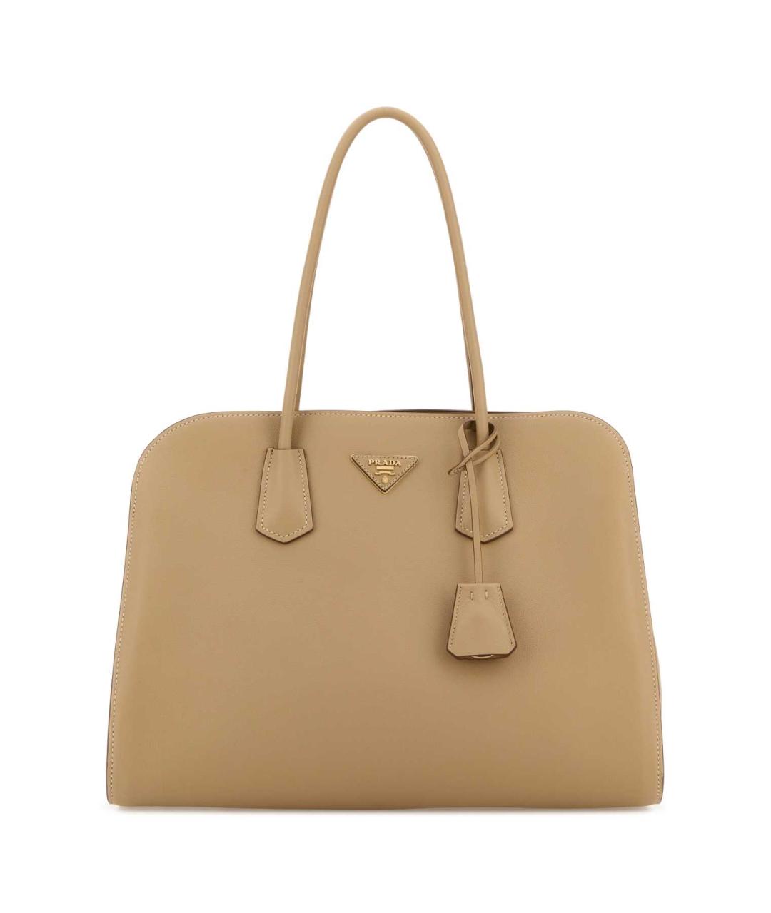 PRADA Бежевая кожаная сумка тоут, фото 1