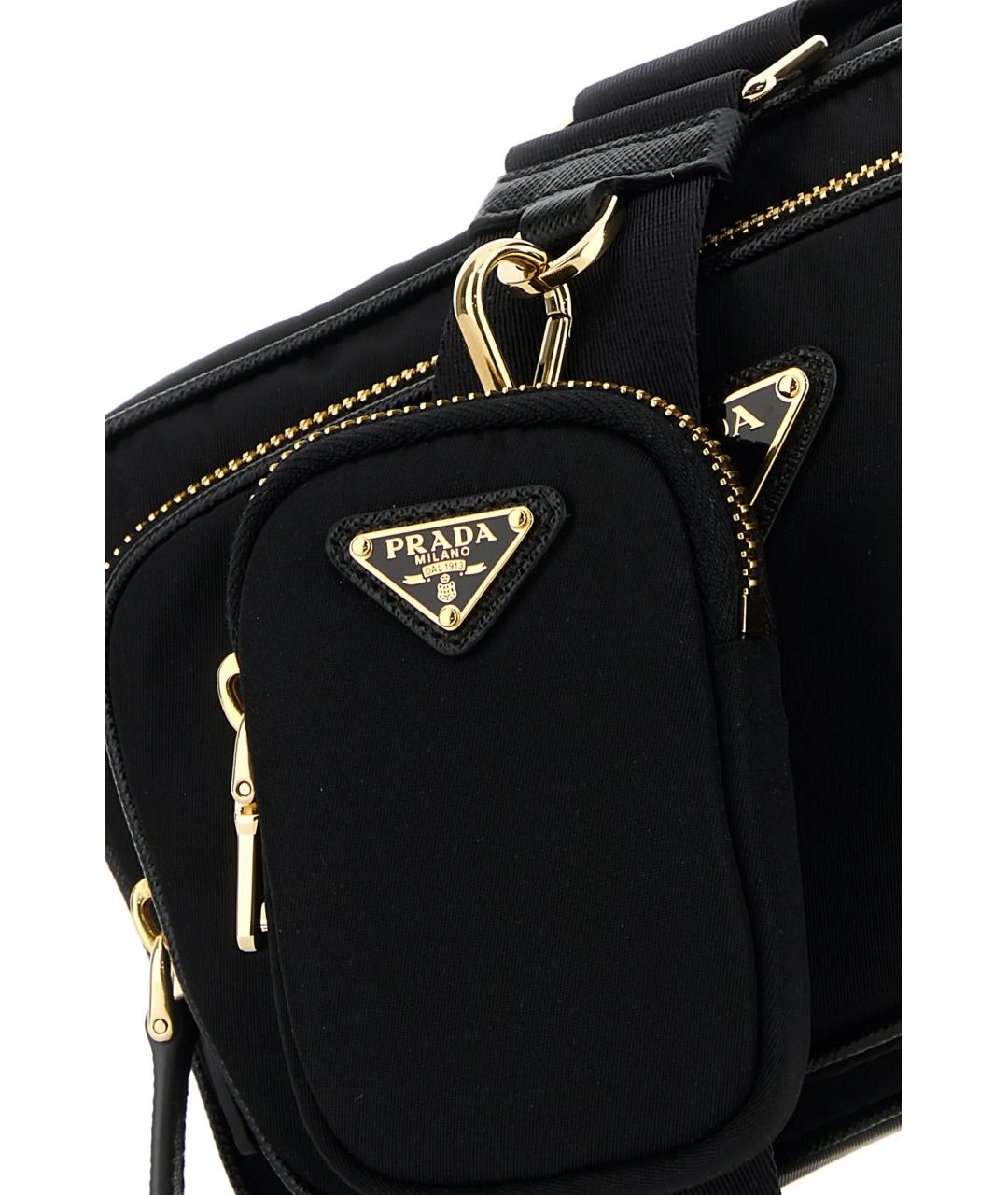 PRADA Черная синтетическая сумка через плечо, фото 4