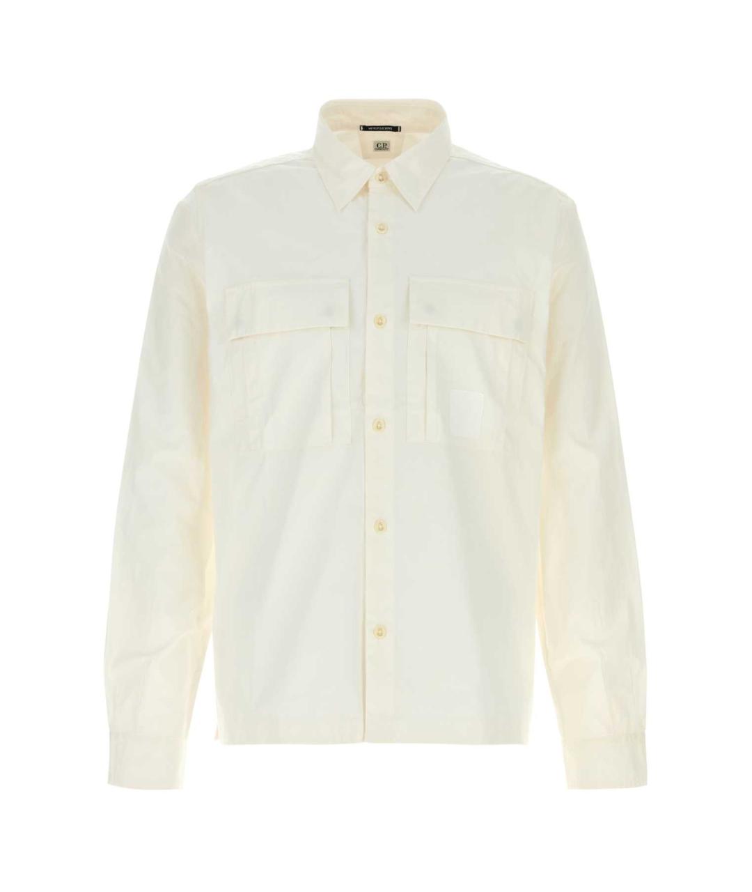 CP COMPANY Белая хлопковая кэжуал рубашка, фото 1