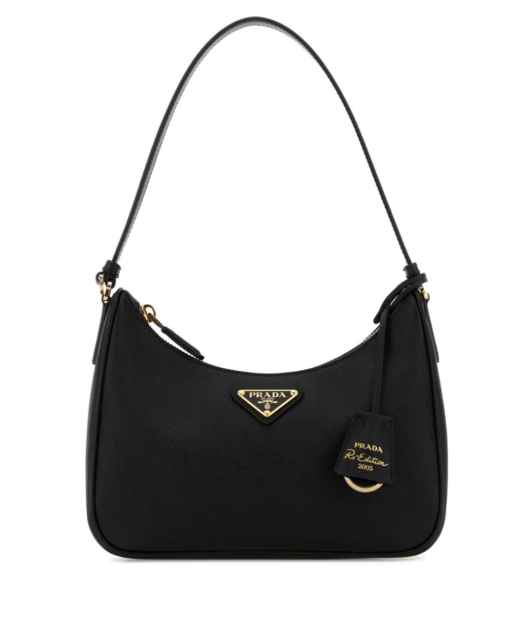 PRADA Черная кожаная сумка через плечо, фото 1
