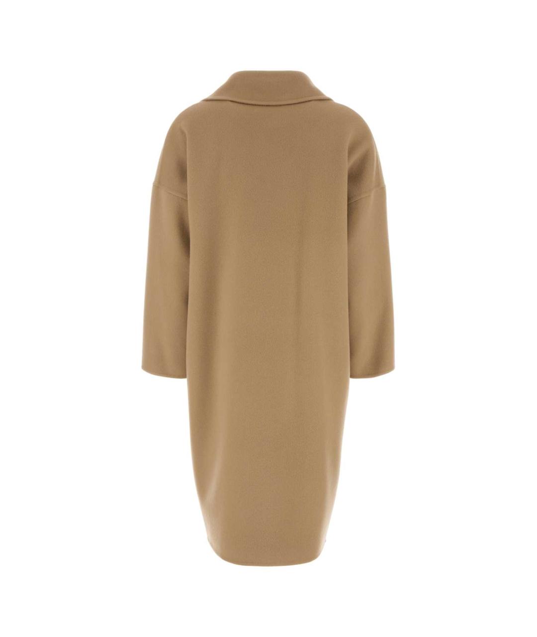 AFTERCOAT Бежевое шерстяное пальто, фото 2