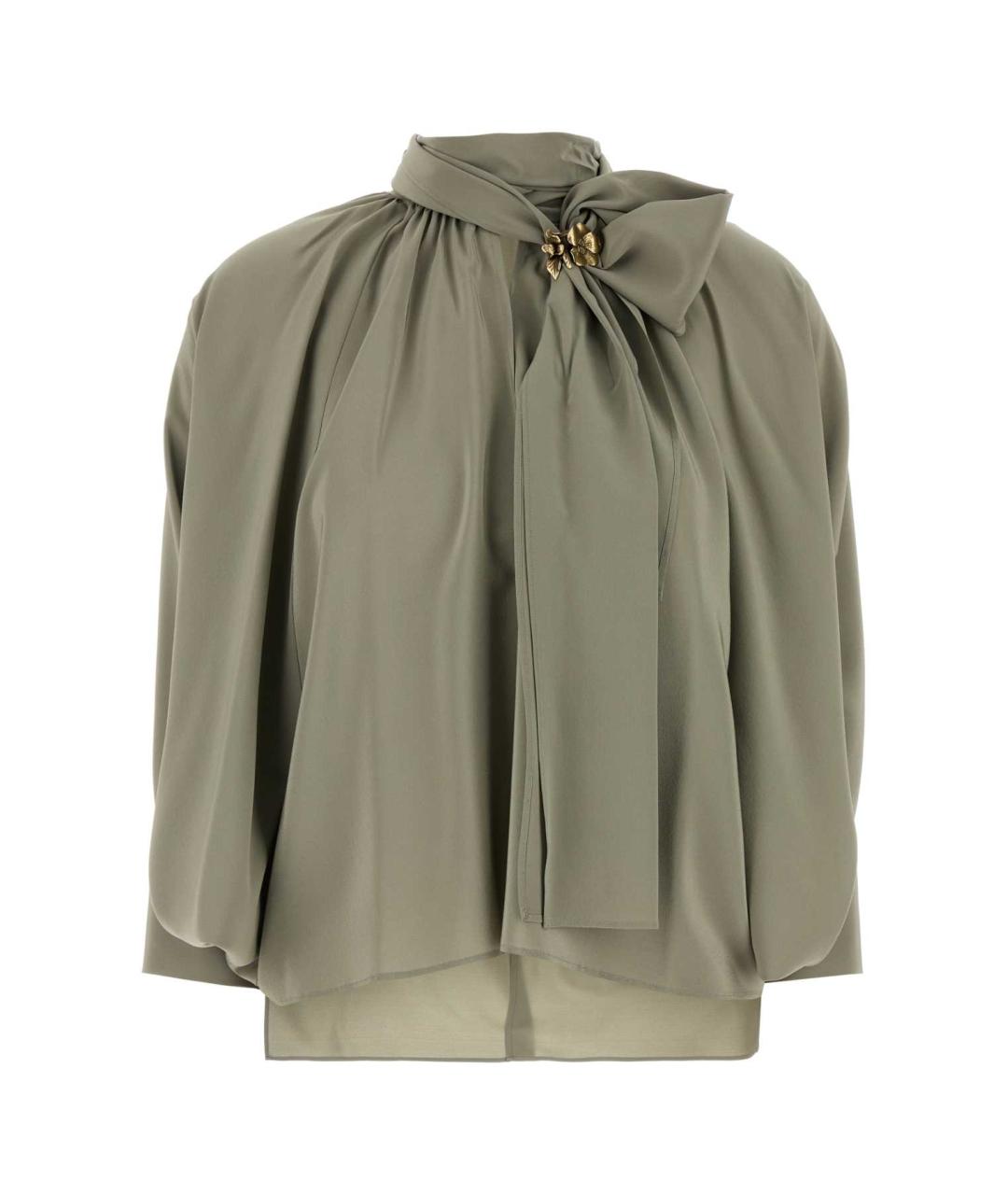 MAX MARA Зеленая шелковая блузы, фото 1