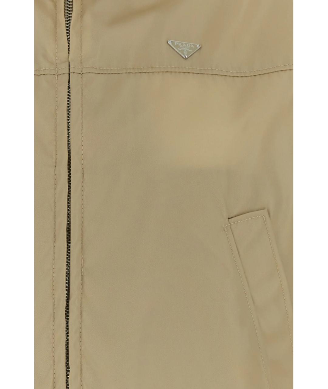 PRADA Бежевая полиамидовая куртка, фото 3