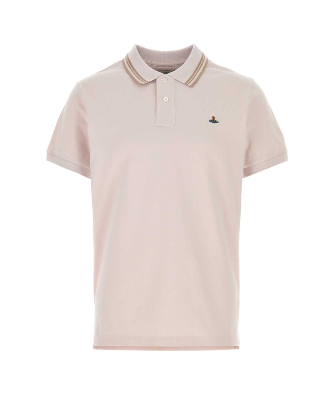 VIVIENNE WESTWOOD Розовое хлопковое поло с коротким рукавом, фото 1