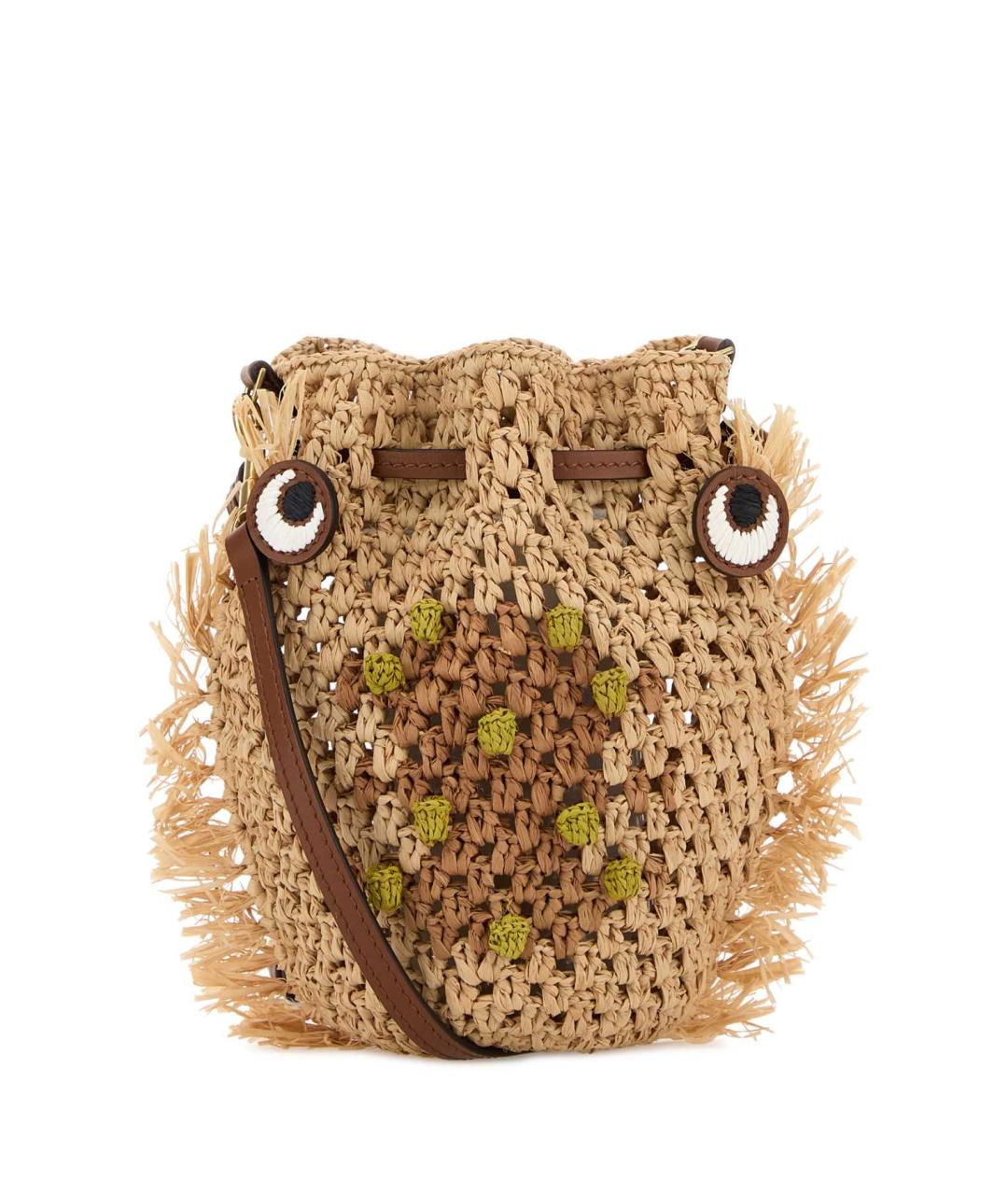 ANYA HINDMARCH Бежевая пелетеная сумка через плечо, фото 1