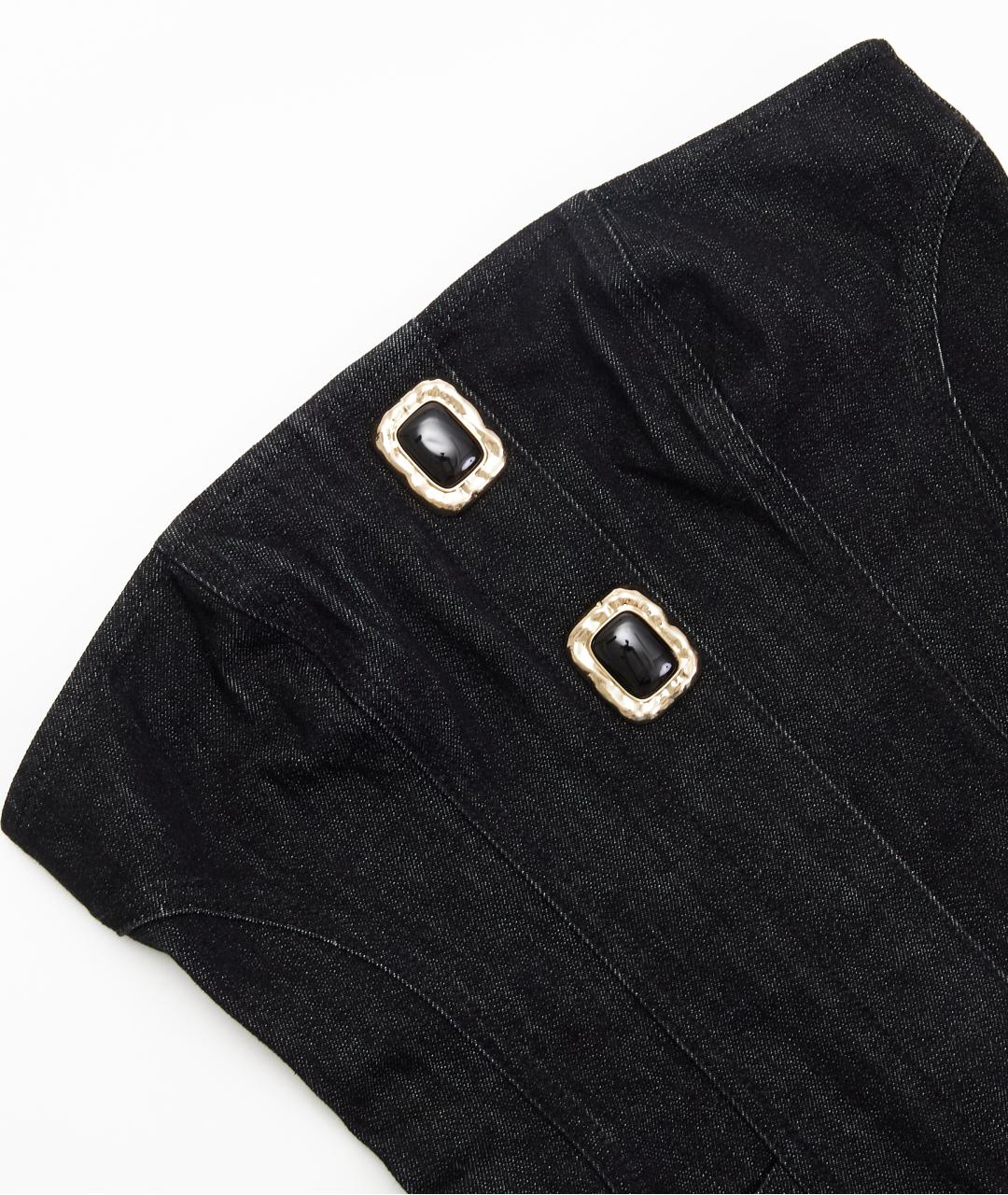 SELF-PORTRAIT Черная хлопковая блузы, фото 4