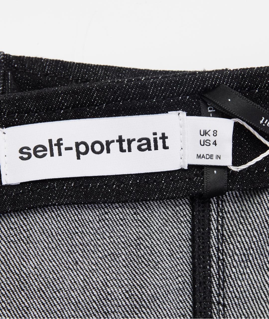 SELF-PORTRAIT Черная хлопковая блузы, фото 5