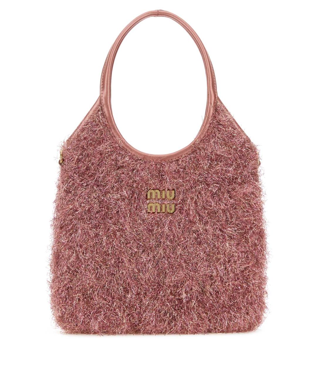 MIU MIU Розовая синтетическая сумка тоут, фото 1