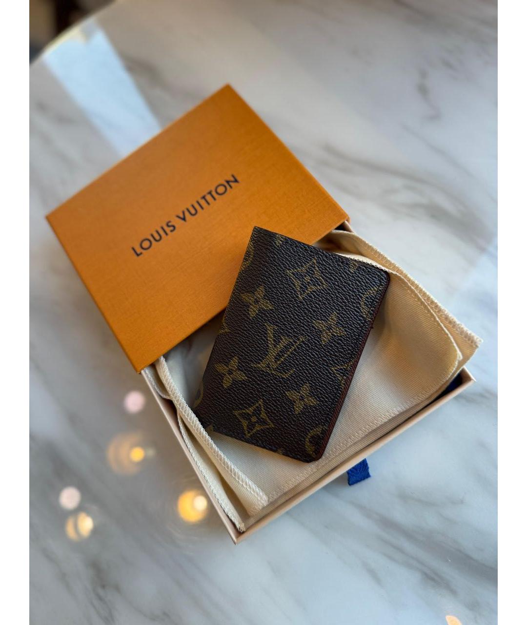 LOUIS VUITTON Коричневый кардхолдер, фото 6