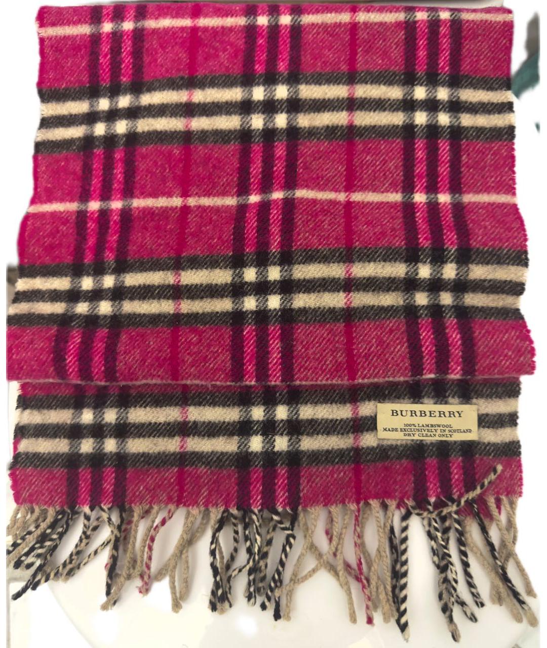 BURBERRY Мульти шерстяной шарф, фото 5