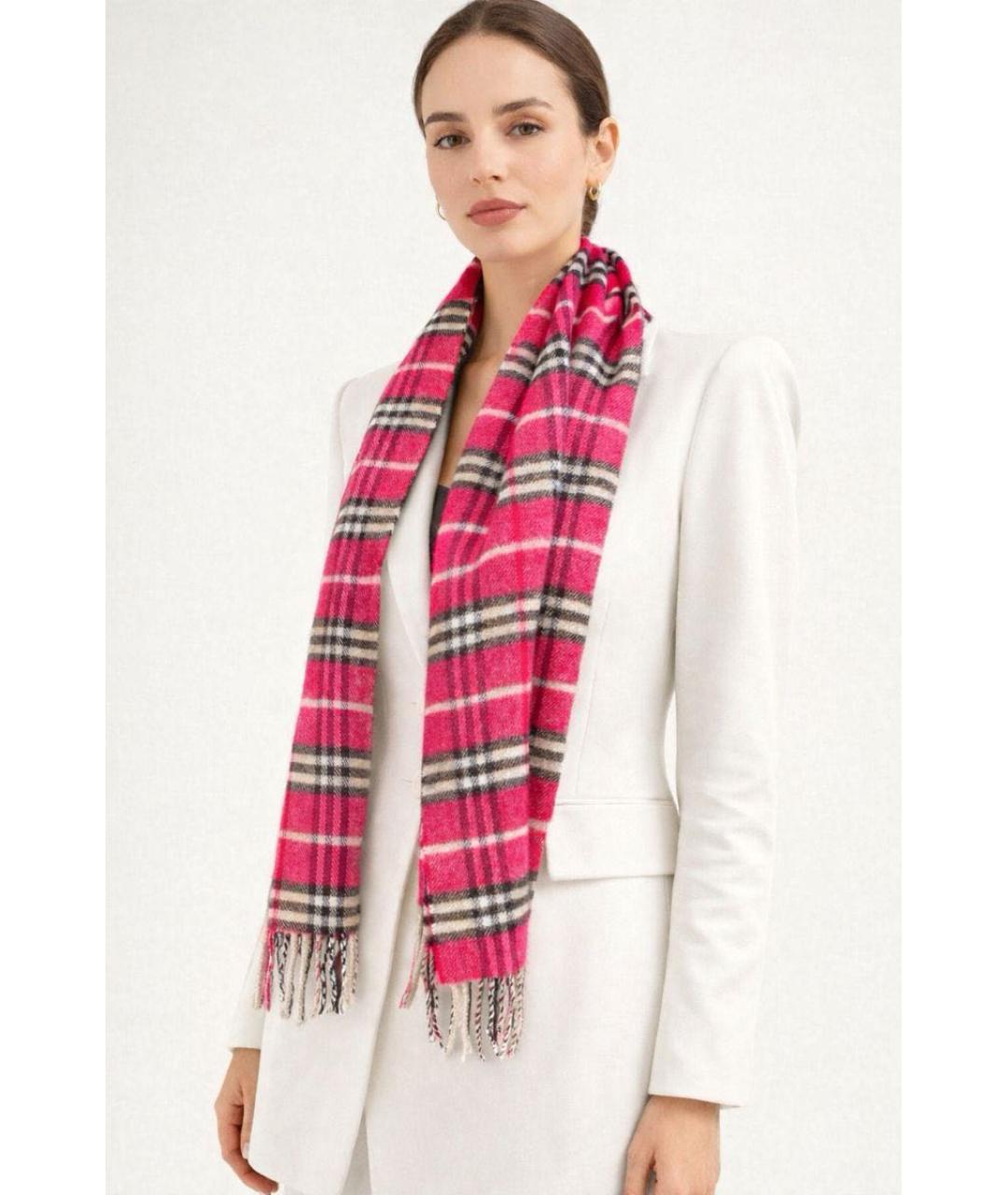 BURBERRY Мульти шерстяной шарф, фото 4