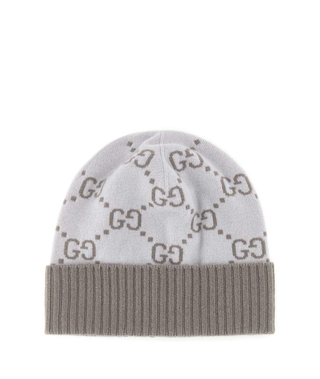 GUCCI Серая кашемировая шапка, фото 1