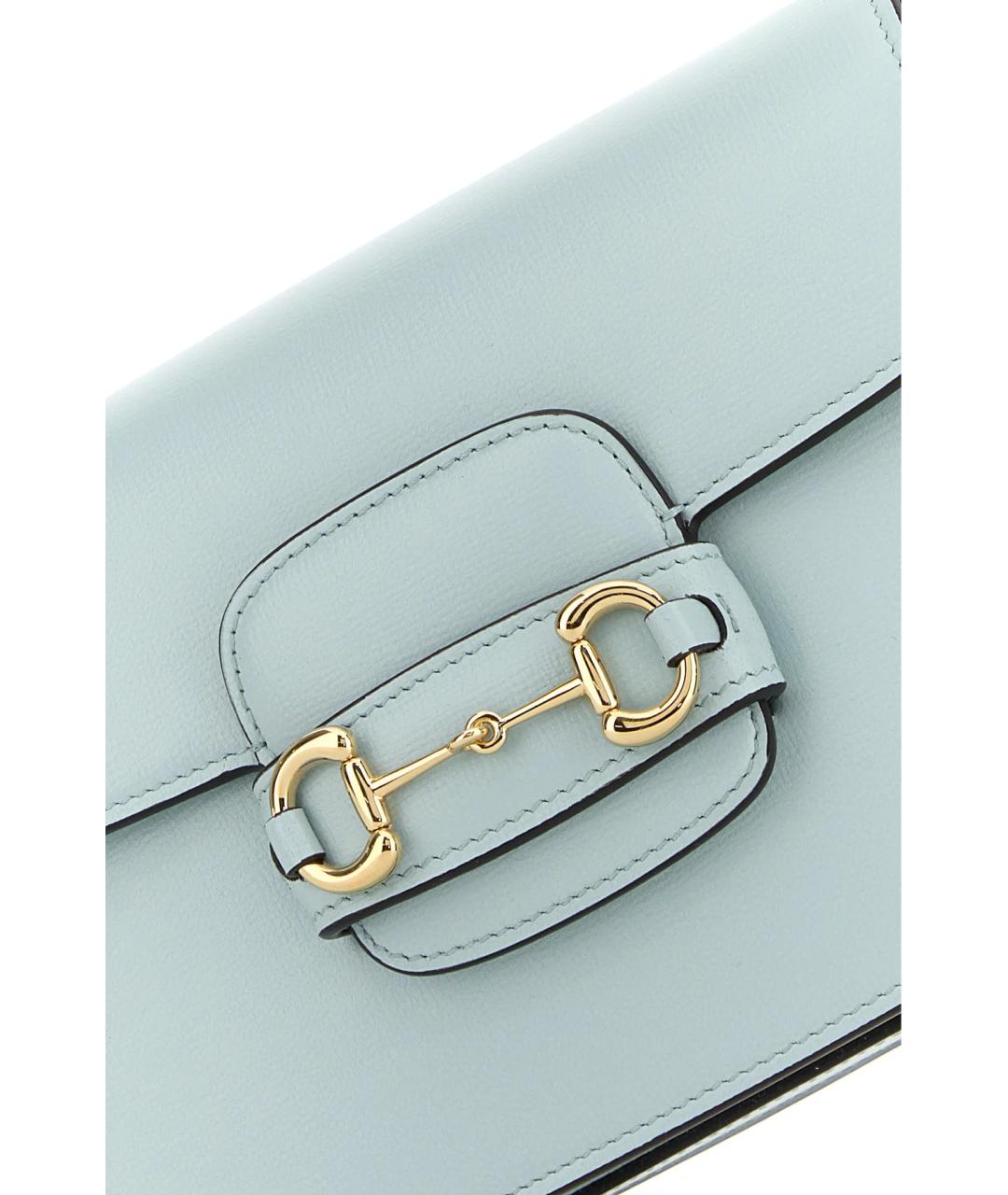 GUCCI Голубая кожаная сумка через плечо, фото 4