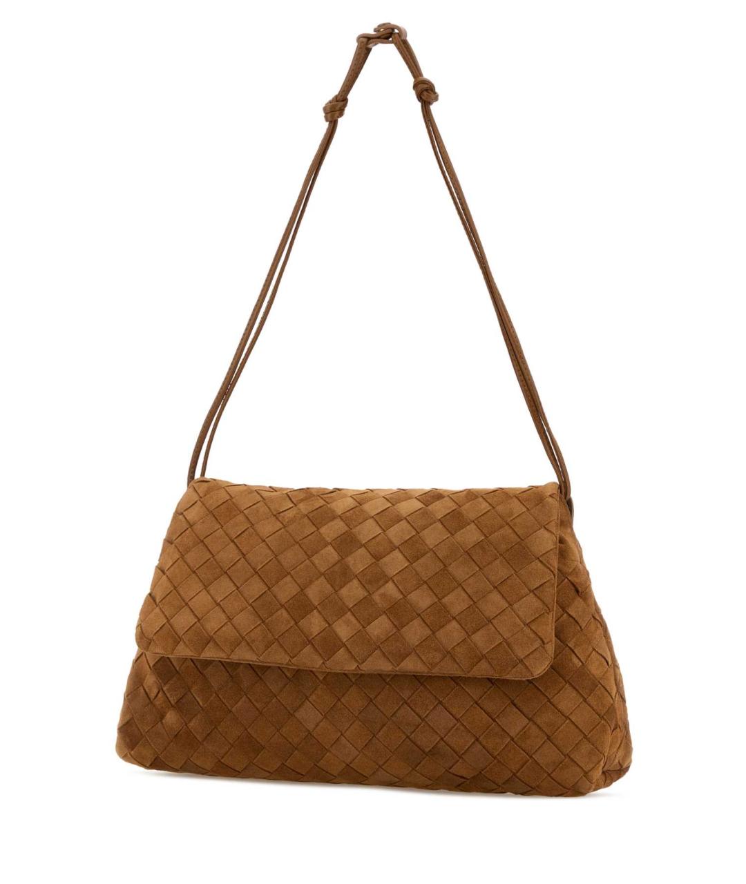 BOTTEGA VENETA Коричневая замшевая сумка через плечо, фото 2
