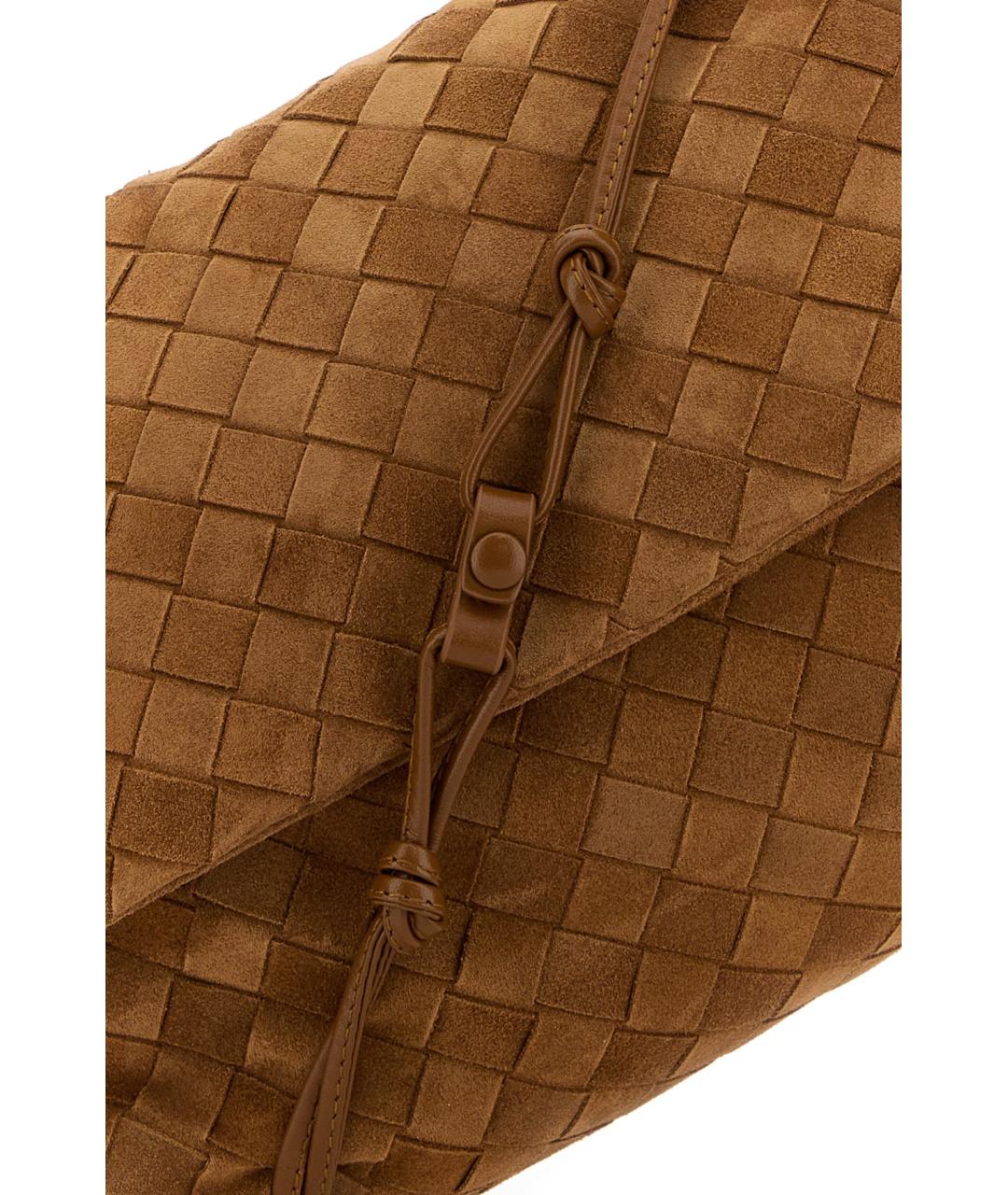 BOTTEGA VENETA Коричневая замшевая сумка через плечо, фото 4