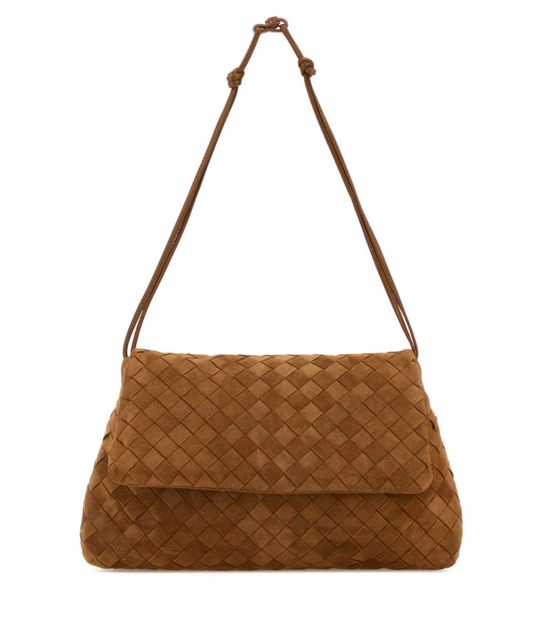 BOTTEGA VENETA Коричневая замшевая сумка через плечо, фото 1