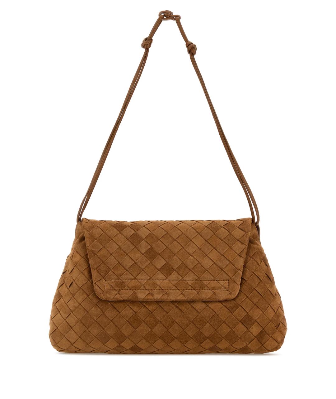BOTTEGA VENETA Коричневая замшевая сумка через плечо, фото 3