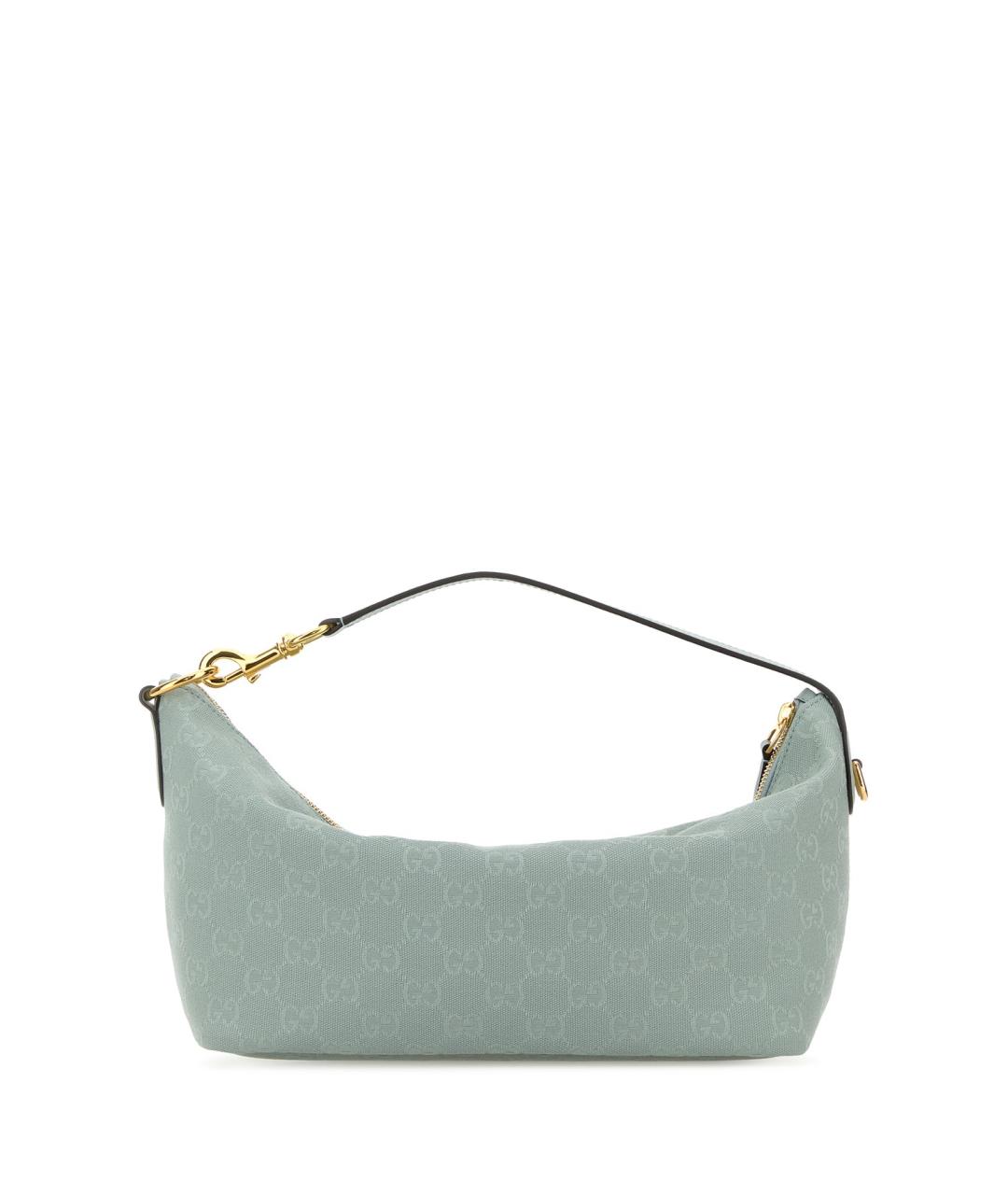 GUCCI Голубая тканевая сумка с короткими ручками, фото 3