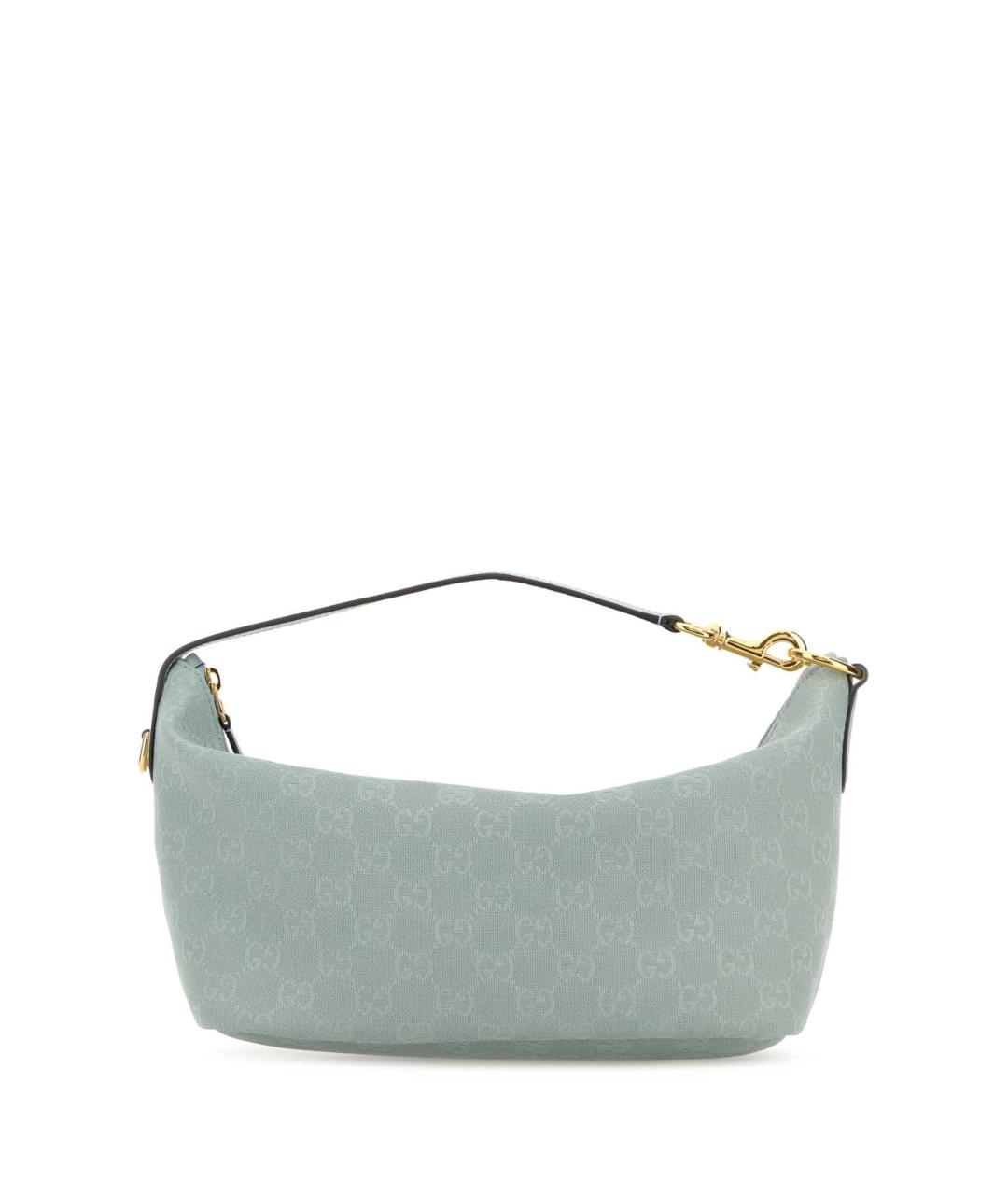 GUCCI Голубая тканевая сумка с короткими ручками, фото 1