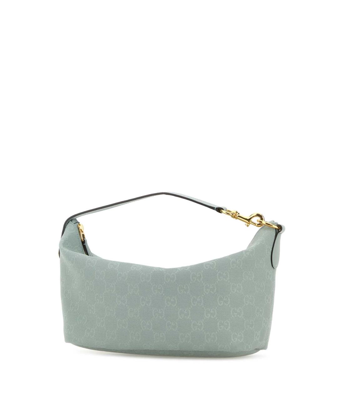 GUCCI Голубая тканевая сумка с короткими ручками, фото 2