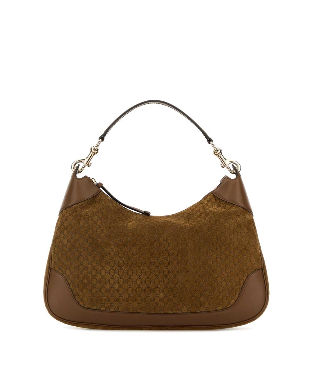 GUCCI Коричневая замшевая сумка через плечо, фото 1