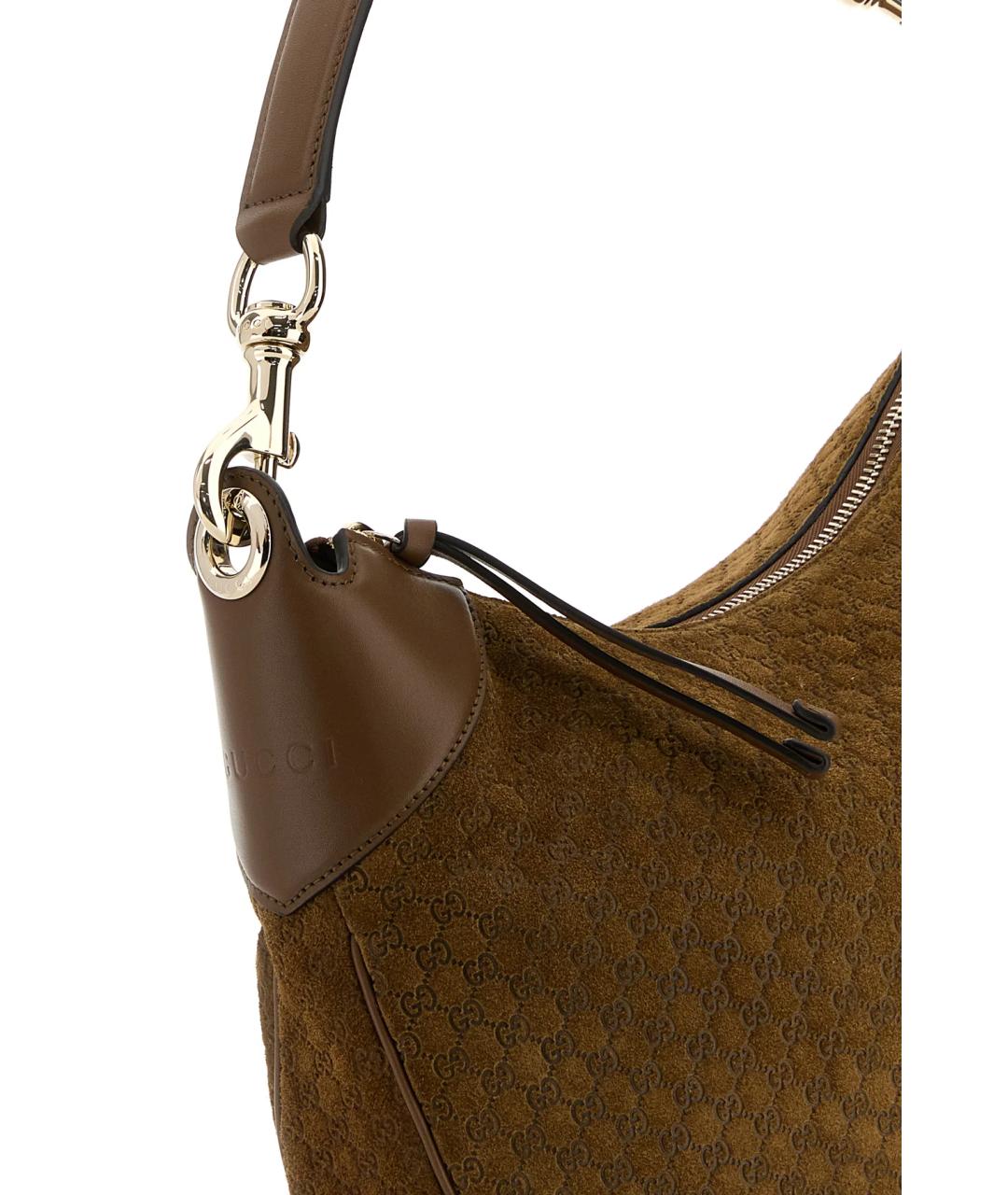 GUCCI Коричневая замшевая сумка через плечо, фото 4