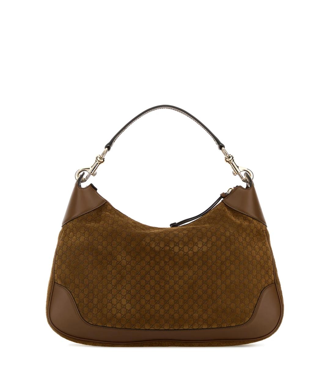 GUCCI Коричневая замшевая сумка через плечо, фото 3