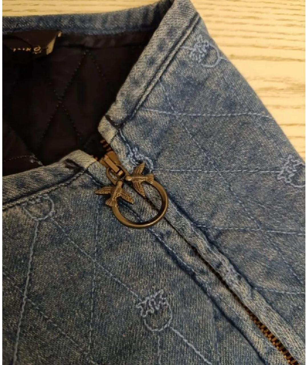 PINKO Синяя хлопковая юбка мини, фото 3